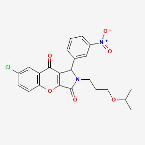 7-Chloro-1-(3-nitrophenyl)-2-[3-(propan-2-yloxy)propyl]-1,2-dihydrochromeno[2,3-c]pyrrole-3,9-dione