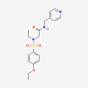 molecular formula C18H23N3O4S B11134661 2-[(4-Ethoxy-benzenesulfonyl)-ethyl-amino]-N-pyridin-4-ylmethyl-acetamide 