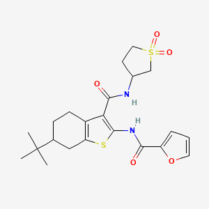 N-{6-tert-butyl-3-[(1,1-dioxidotetrahydrothiophen-3-yl)carbamoyl]-4,5,6,7-tetrahydro-1-benzothiophen-2-yl}furan-2-carboxamide