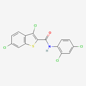 molecular formula C15H7Cl4NOS B11134676 3,6-dichloro-N-(2,4-dichlorophenyl)-1-benzothiophene-2-carboxamide 