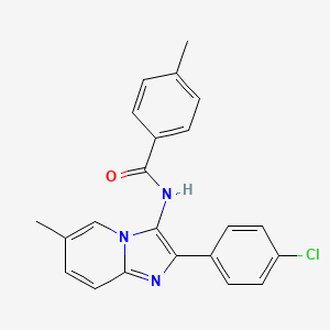 N-[2-(4-chlorophenyl)-6-methylimidazo[1,2-a]pyridin-3-yl]-4-methylbenzamide