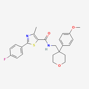 2-(4-fluorophenyl)-N-{[4-(4-methoxyphenyl)tetrahydro-2H-pyran-4-yl]methyl}-4-methyl-1,3-thiazole-5-carboxamide