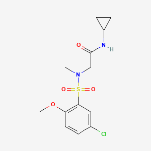 N~2~-[(5-chloro-2-methoxyphenyl)sulfonyl]-N-cyclopropyl-N~2~-methylglycinamide