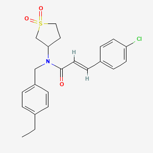 (2E)-3-(4-chlorophenyl)-N-(1,1-dioxidotetrahydrothiophen-3-yl)-N-(4-ethylbenzyl)prop-2-enamide