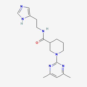 molecular formula C17H24N6O B11134731 1-(4,6-dimethyl-2-pyrimidinyl)-N-[2-(1H-imidazol-4-yl)ethyl]-3-piperidinecarboxamide 