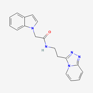 2-(1H-indol-1-yl)-N-(2-[1,2,4]triazolo[4,3-a]pyridin-3-ylethyl)acetamide