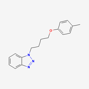 molecular formula C17H19N3O B11134780 1-[4-(4-methylphenoxy)butyl]-1H-benzotriazole 