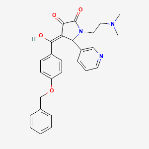 4-{[4-(benzyloxy)phenyl]carbonyl}-1-[2-(dimethylamino)ethyl]-3-hydroxy-5-(pyridin-3-yl)-1,5-dihydro-2H-pyrrol-2-one