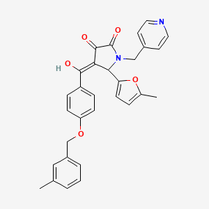 3-hydroxy-4-({4-[(3-methylbenzyl)oxy]phenyl}carbonyl)-5-(5-methylfuran-2-yl)-1-(pyridin-4-ylmethyl)-1,5-dihydro-2H-pyrrol-2-one