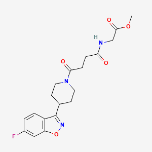 methyl N-{4-[4-(6-fluoro-1,2-benzoxazol-3-yl)piperidin-1-yl]-4-oxobutanoyl}glycinate