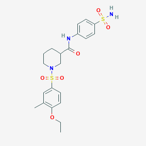 1-[(4-ethoxy-3-methylphenyl)sulfonyl]-N-(4-sulfamoylphenyl)piperidine-3-carboxamide