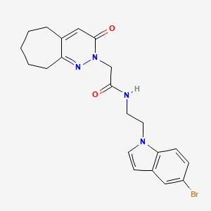 N-[2-(5-bromo-1H-indol-1-yl)ethyl]-2-(3-oxo-3,5,6,7,8,9-hexahydro-2H-cyclohepta[c]pyridazin-2-yl)acetamide