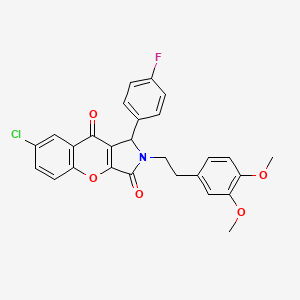 7-Chloro-2-[2-(3,4-dimethoxyphenyl)ethyl]-1-(4-fluorophenyl)-1,2-dihydrochromeno[2,3-c]pyrrole-3,9-dione