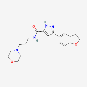 5-(2,3-dihydro-1-benzofuran-5-yl)-N-[3-(morpholin-4-yl)propyl]-1H-pyrazole-3-carboxamide