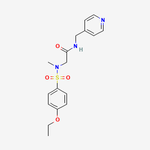 molecular formula C17H21N3O4S B11134926 N~2~-[(4-ethoxyphenyl)sulfonyl]-N~2~-methyl-N-(pyridin-4-ylmethyl)glycinamide 