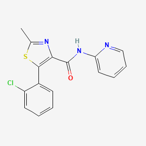 5-(2-chlorophenyl)-2-methyl-N-(2-pyridyl)-1,3-thiazole-4-carboxamide