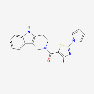 molecular formula C20H18N4OS B11134946 [4-methyl-2-(1H-pyrrol-1-yl)-1,3-thiazol-5-yl](1,3,4,5-tetrahydro-2H-pyrido[4,3-b]indol-2-yl)methanone 