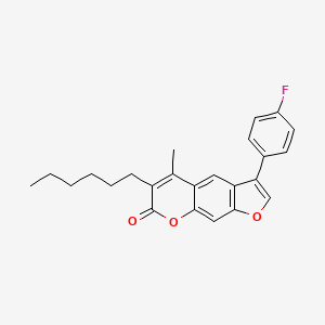 3-(4-fluorophenyl)-6-hexyl-5-methyl-7H-furo[3,2-g]chromen-7-one