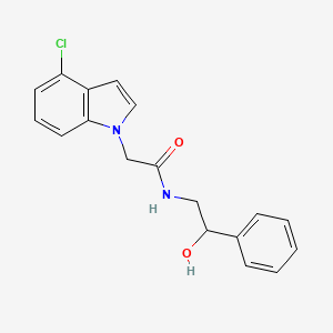 molecular formula C18H17ClN2O2 B11134969 2-(4-chloro-1H-indol-1-yl)-N-(2-hydroxy-2-phenylethyl)acetamide 