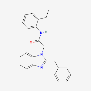 molecular formula C24H23N3O B11134988 2-(2-benzyl-1H-1,3-benzimidazol-1-yl)-N-(2-ethylphenyl)acetamide 