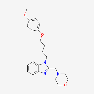 1-[4-(4-methoxyphenoxy)butyl]-2-(morpholin-4-ylmethyl)-1H-benzimidazole