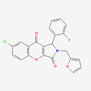 7-Chloro-1-(2-fluorophenyl)-2-(furan-2-ylmethyl)-1,2-dihydrochromeno[2,3-c]pyrrole-3,9-dione