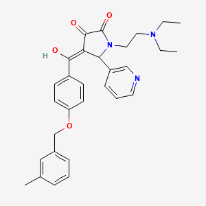 1-[2-(diethylamino)ethyl]-3-hydroxy-4-({4-[(3-methylbenzyl)oxy]phenyl}carbonyl)-5-(pyridin-3-yl)-1,5-dihydro-2H-pyrrol-2-one