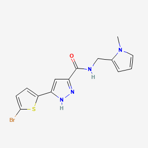 5-(5-bromothiophen-2-yl)-N-[(1-methyl-1H-pyrrol-2-yl)methyl]-1H-pyrazole-3-carboxamide