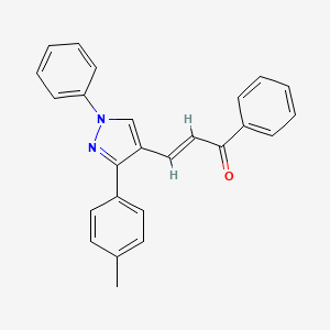 (2E)-3-[3-(4-methylphenyl)-1-phenyl-1H-pyrazol-4-yl]-1-phenylprop-2-en-1-one