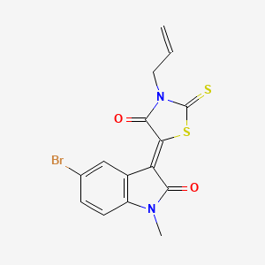 3-allyl-5-(5-bromo-1-methyl-2-oxo-1,2-dihydro-3H-indol-3-yliden)-2-thioxo-1,3-thiazolan-4-one