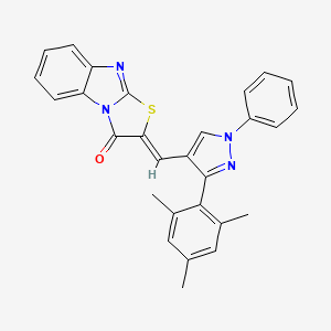 2-[(Z)-1-(3-mesityl-1-phenyl-1H-pyrazol-4-yl)methylidene][1,3]thiazolo[3,2-a][1,3]benzimidazol-3-one