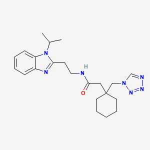 N-[2-(1-isopropyl-1H-1,3-benzimidazol-2-yl)ethyl]-2-[1-(1H-1,2,3,4-tetraazol-1-ylmethyl)cyclohexyl]acetamide