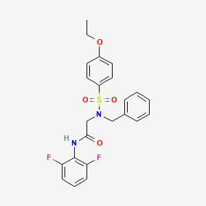 molecular formula C23H22F2N2O4S B11135067 N~2~-benzyl-N-(2,6-difluorophenyl)-N~2~-[(4-ethoxyphenyl)sulfonyl]glycinamide 