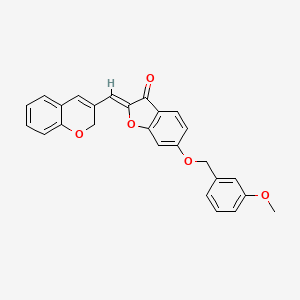 2-(2H-chromen-3-ylmethylene)-6-[(3-methoxyphenyl)methoxy]benzo[b]furan-3-one