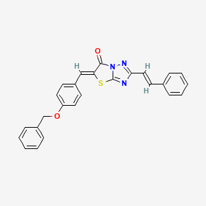 (5Z)-5-[4-(benzyloxy)benzylidene]-2-[(E)-2-phenylethenyl][1,3]thiazolo[3,2-b][1,2,4]triazol-6(5H)-one