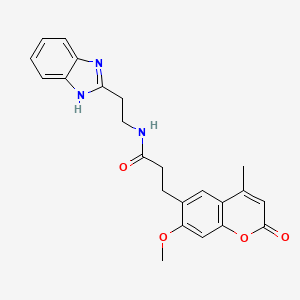 N-[2-(1H-benzimidazol-2-yl)ethyl]-3-(7-methoxy-4-methyl-2-oxo-2H-chromen-6-yl)propanamide