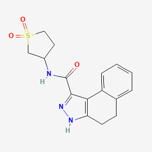 molecular formula C16H17N3O3S B11135131 N-(1,1-dioxidotetrahydrothiophen-3-yl)-4,5-dihydro-3H-benzo[e]indazole-1-carboxamide 