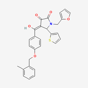 1-(furan-2-ylmethyl)-3-hydroxy-4-({4-[(2-methylbenzyl)oxy]phenyl}carbonyl)-5-(thiophen-2-yl)-1,5-dihydro-2H-pyrrol-2-one