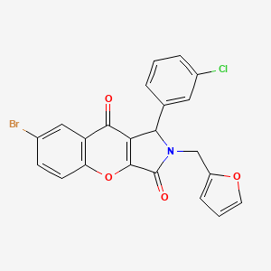 7-Bromo-1-(3-chlorophenyl)-2-(furan-2-ylmethyl)-1,2-dihydrochromeno[2,3-c]pyrrole-3,9-dione