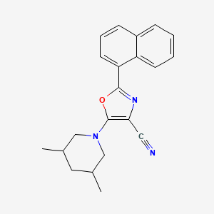 5-(3,5-Dimethylpiperidin-1-yl)-2-(naphthalen-1-yl)-1,3-oxazole-4-carbonitrile