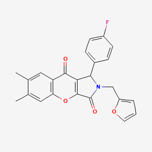 1-(4-Fluorophenyl)-2-(furan-2-ylmethyl)-6,7-dimethyl-1,2-dihydrochromeno[2,3-c]pyrrole-3,9-dione