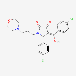 4-(4-chlorobenzoyl)-5-(4-chlorophenyl)-3-hydroxy-1-[3-(morpholin-4-yl)propyl]-2,5-dihydro-1H-pyrrol-2-one