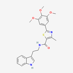 N-[2-(1H-indol-3-yl)ethyl]-4-methyl-2-(3,4,5-trimethoxyphenyl)-1,3-thiazole-5-carboxamide