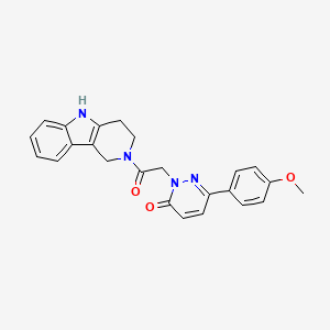 molecular formula C24H22N4O3 B11135185 6-(4-methoxyphenyl)-2-[2-oxo-2-(1,3,4,5-tetrahydro-2H-pyrido[4,3-b]indol-2-yl)ethyl]-3(2H)-pyridazinone 