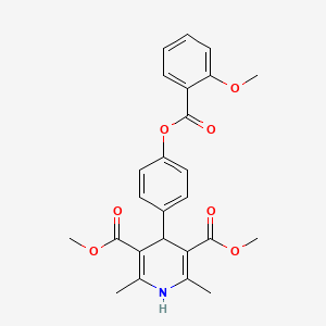 Dimethyl 4-{4-[(2-methoxybenzoyl)oxy]phenyl}-2,6-dimethyl-1,4-dihydro-3,5-pyridinedicarboxylate