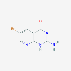 molecular formula C7H5BrN4O B111352 2-Amino-6-bromopyrido[2,3-d]pyrimidin-4(3H)-one CAS No. 120040-42-8