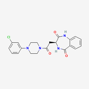 (3S)-3-{2-[4-(3-chlorophenyl)piperazin-1-yl]-2-oxoethyl}-3,4-dihydro-1H-1,4-benzodiazepine-2,5-dione