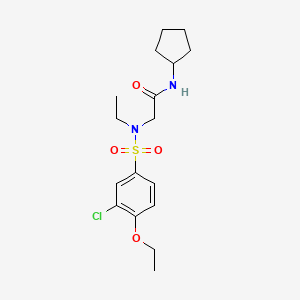 N~2~-[(3-chloro-4-ethoxyphenyl)sulfonyl]-N-cyclopentyl-N~2~-ethylglycinamide