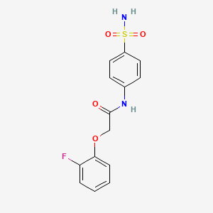 molecular formula C14H13FN2O4S B11135228 2-(2-fluorophenoxy)-N-(4-sulfamoylphenyl)acetamide 