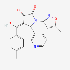 3-hydroxy-1-(5-methyl-1,2-oxazol-3-yl)-4-[(4-methylphenyl)carbonyl]-5-(pyridin-3-yl)-1,5-dihydro-2H-pyrrol-2-one